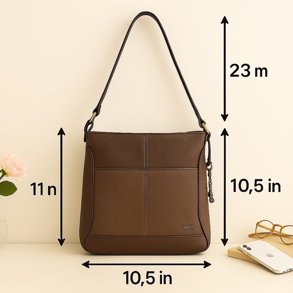 The Sak Brown Distressed Pebbled Leather Crossbody - Picture 11 of 14